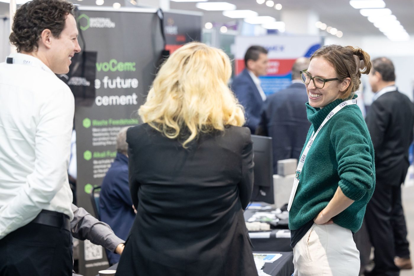 Material Evolution team at a trade show